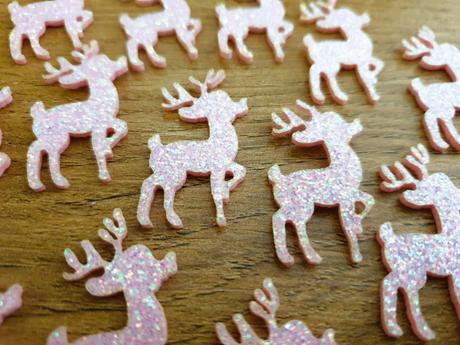 Aplikácia sobík - flitrový - ružový,