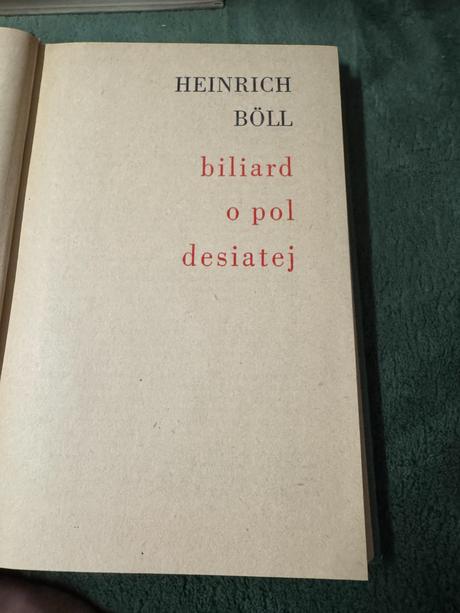 Boll heinrich. biliárd o pol desiatej,