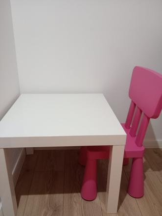 Ikea stôl a mamut stolička, 