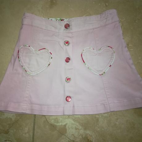Sukňa so srdiečkovými vreckami, h&m,110