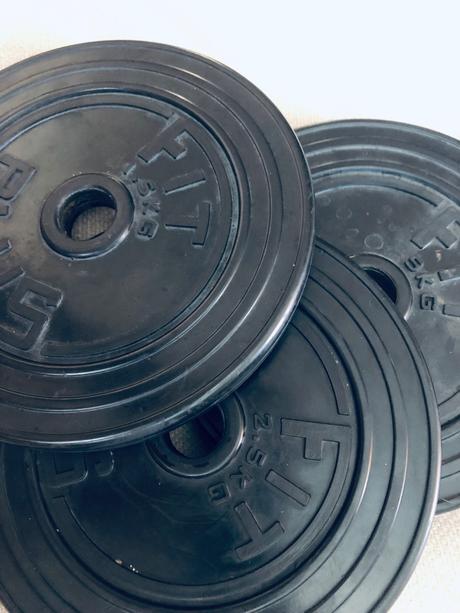 Posilovací set lavica + činky, 