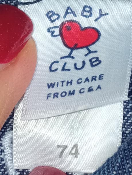 Dievčenské tmavomodré rifľové šaty (74), c&a,74