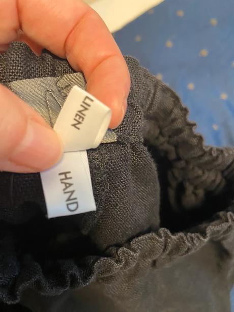 Cierne lanove siroke nohavice macey, l