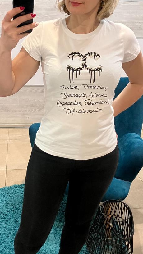 Dámske tričko s nápisom a goralkami (uni), m / s