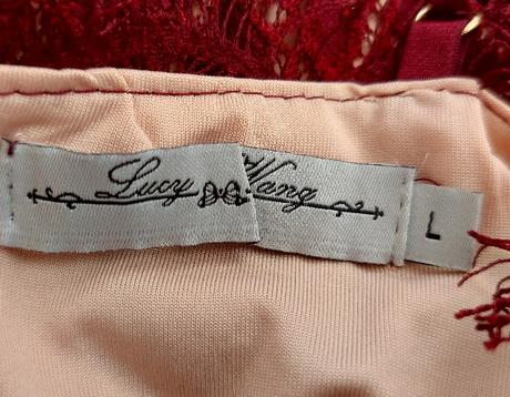 Bordové čipkované šaty, s