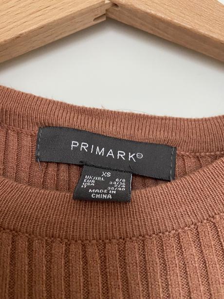 Hnedé svetrové šaty, primark,xs