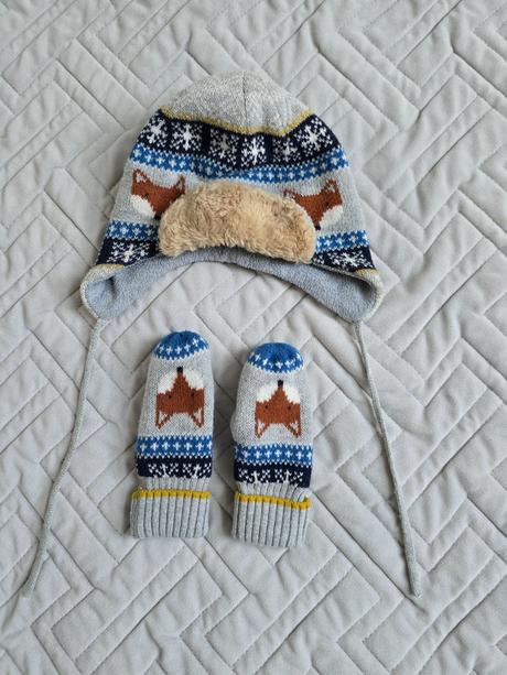 Čiapka s rukavicami, h&m,86