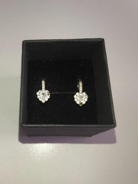 Strieborne náušnice srdiečka, 