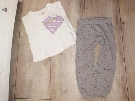Tepláčky a tričko lindex a benetton, 122