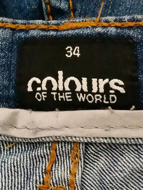 Dámske modré elastické rifle, colours of the world, colours of the world,xs