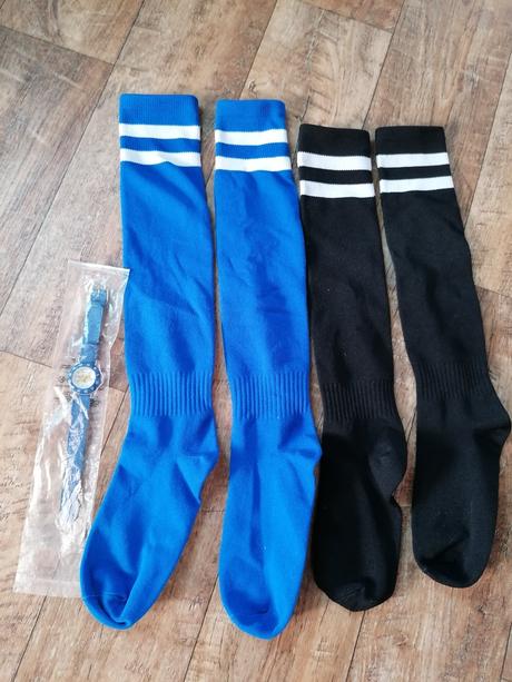 2x podkolenky+hodinka, s
