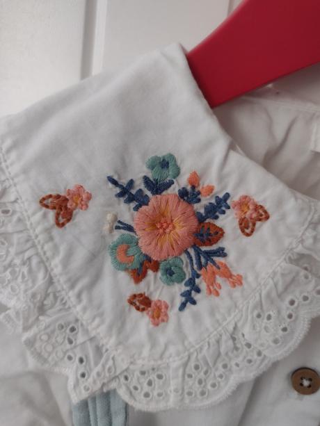 Bavlnená súprava vyšívanej košele a sukničky na t, next,104