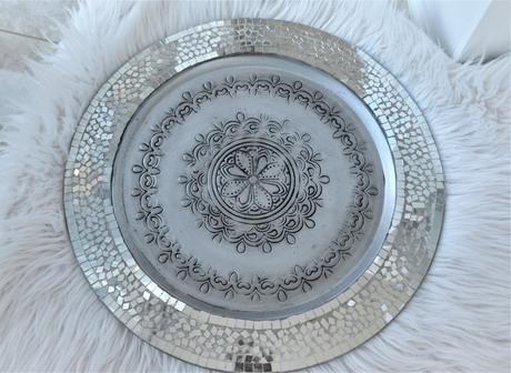 Zrkadlový kovový podnos-priemer 45cm, 