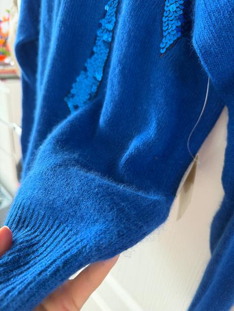 Hodvábny a vlnený sveter z 80. rokov, m