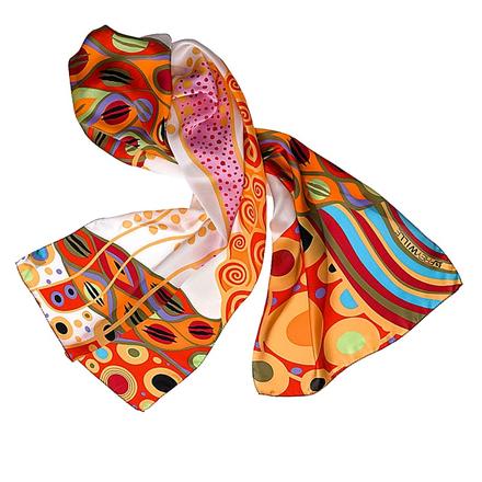 100 percentny hodvábny šál hommage à gustav klimt, <50