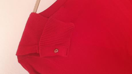 Červeny svetrik, mango,s