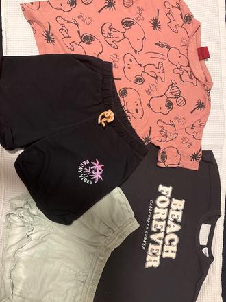 Letne tricko+sortky, zara,134