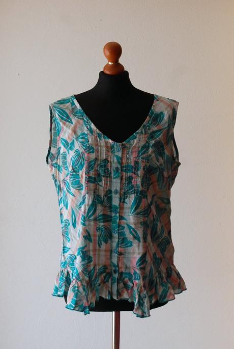 Letný kvetovaný top s volánom, marks & spencer,l