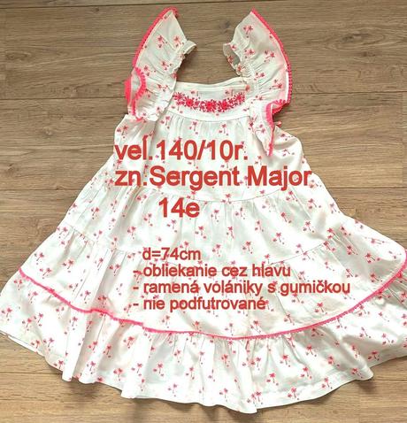 Dievčenské šaty veĺ.140/10r., zn.sergent major, sergent major,140