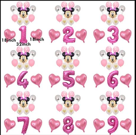 Foliove balony minnie mouse,