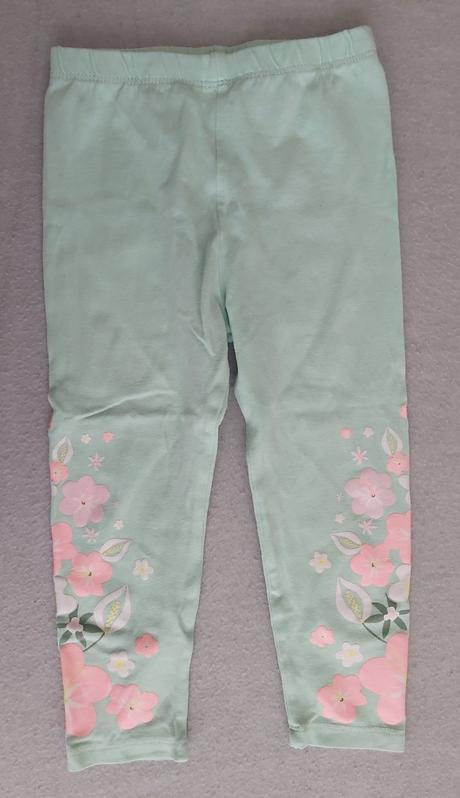 Legíny mentolové s kvetinkami 92, pepco,92