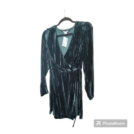 Tmavozelený zamatový slytherin dress, h&m,40