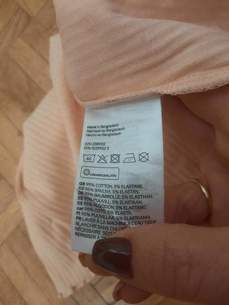 Dievčenské rebrované tričko, h&m,134