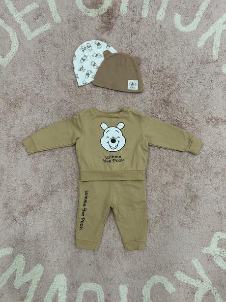 Tepláková súprava a čiapky macko pu, fox & bunny,68