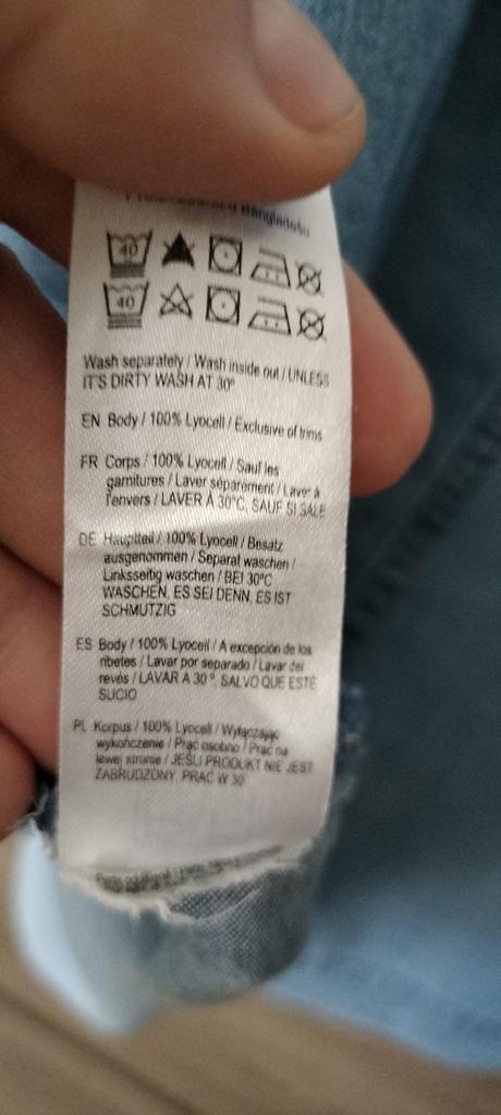 Šaty tenké riflové 38/40, tesco,m