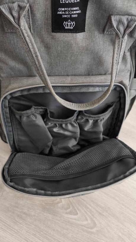 Mama ruksak lequeen šedý, lequeen