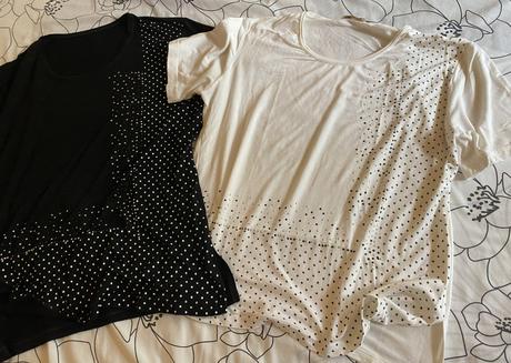 Kvalitné tričko s guličkami a kamienkami o&s v. l, l