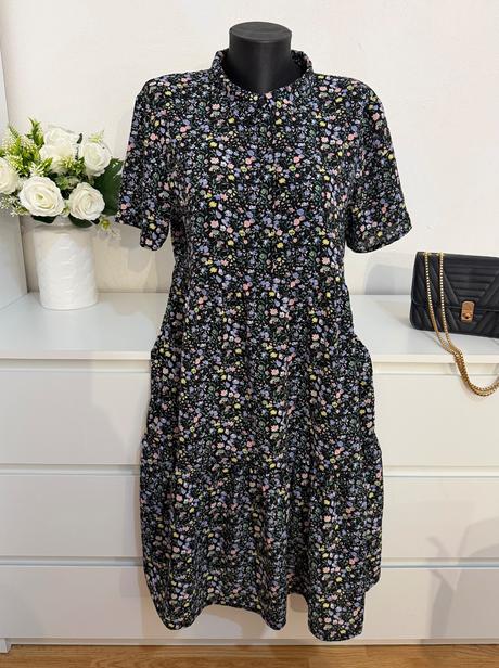 Kvetinové midi šaty jacqueline de yong elegantné, 40