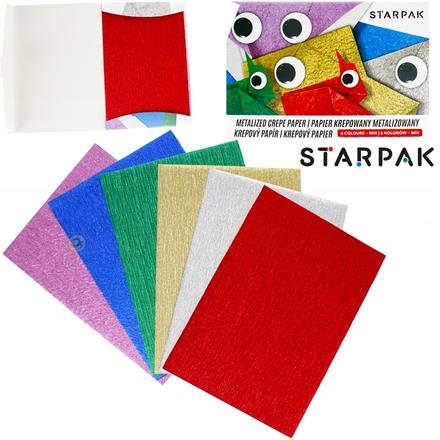 Krepový papier lesklý c5 6 farieb,