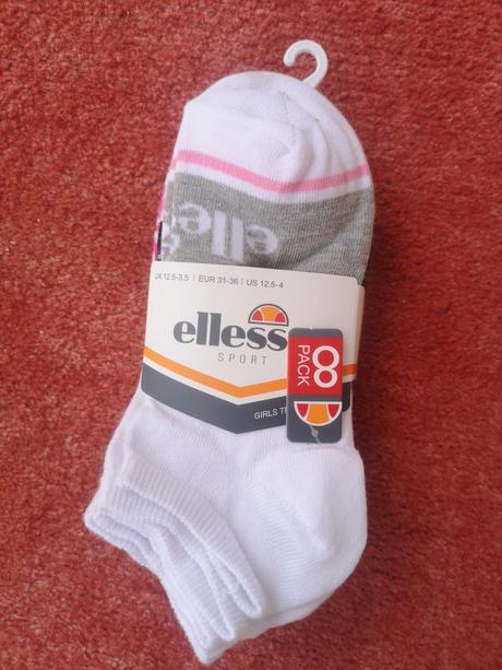 Ellesse dievčenské ponožky 8 párov veľkosť 31-36, 31 - 36