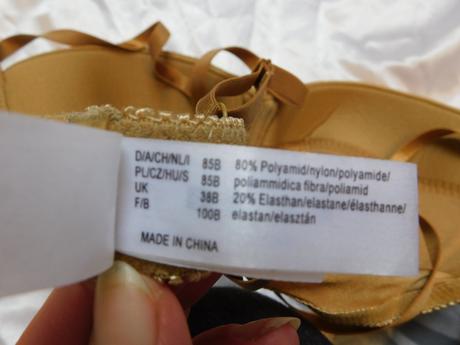 Kvalitná zlata podprsenka, 85b