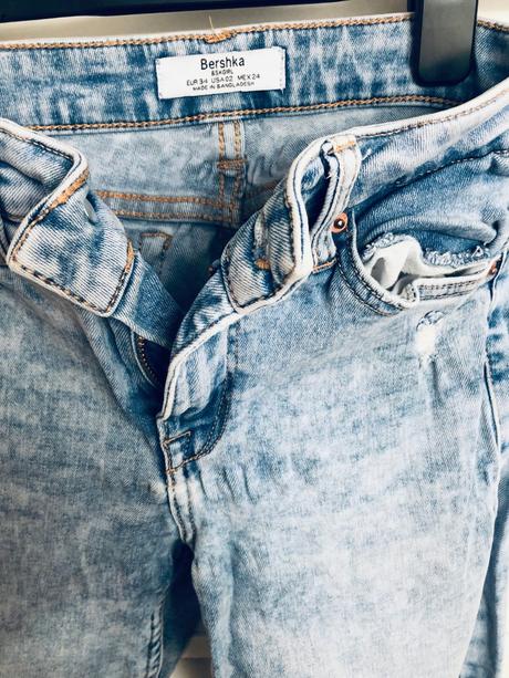 Štýlové acid-wash džínsy bershka vel 34, bershka,34