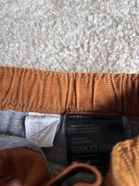 Hm zateplene nohavice 80, h&m,80