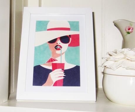 Rámik - dáma v klobúku, 