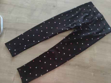 Srdiečkové legínky 122/128, h&m,122