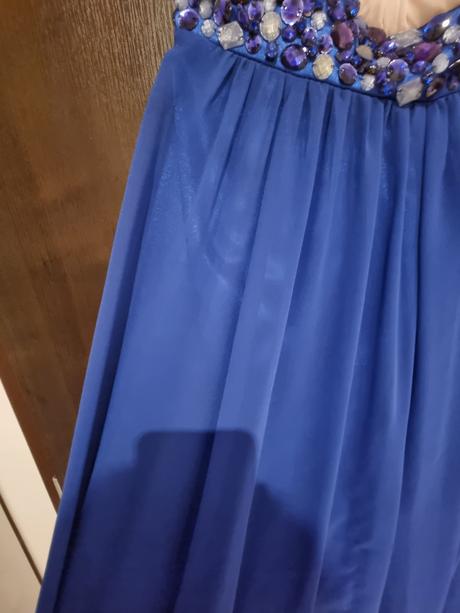 Kráľovsky modré spoločenské šaty, m