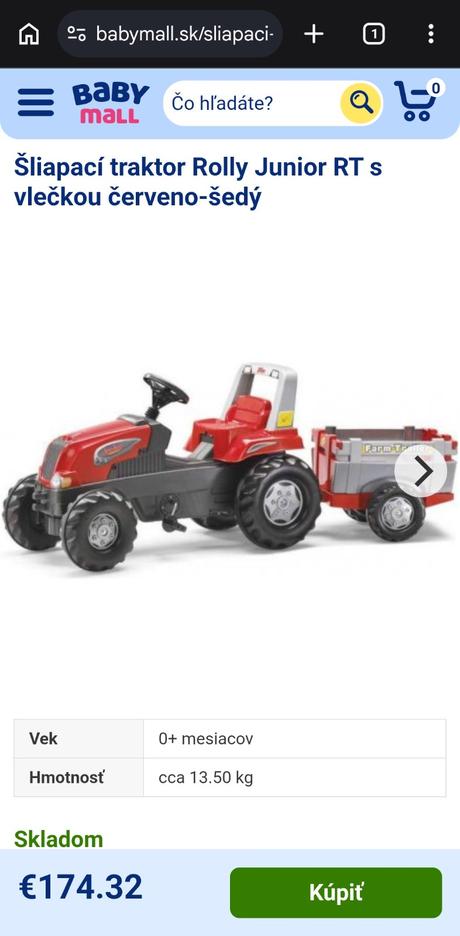 Šlapací traktor,
