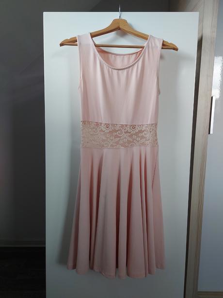 Letné šaty - svetloružové, m