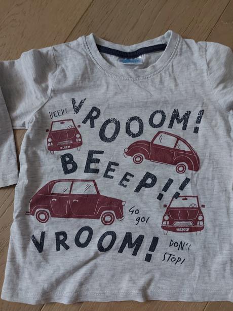 Teplakovy komplet autá- top stav, pepco,98