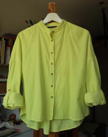 Citrónovo žltá menčestrová košeľa, house,l