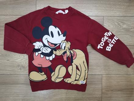 Mikina mickey mouse, 134/140, h&m,134