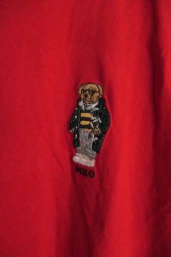 Ralph lauren bear cerveny original natelnik m/l, ralph lauren,m