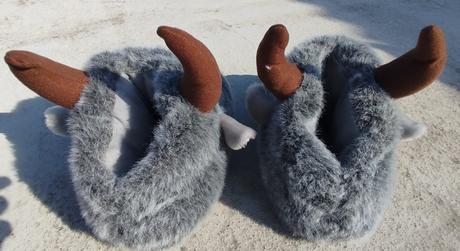 Plyšové papuče - býky, 44