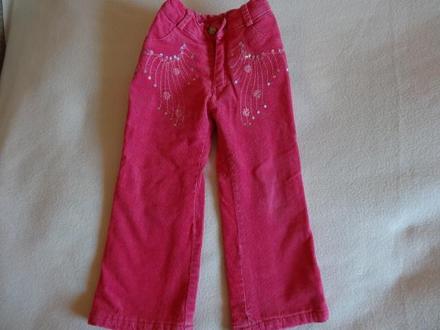 Menčestrové zateplené nohavice, 110