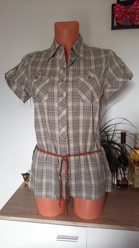 Predĺžená karovaná košeľa v.36/s, authority,36