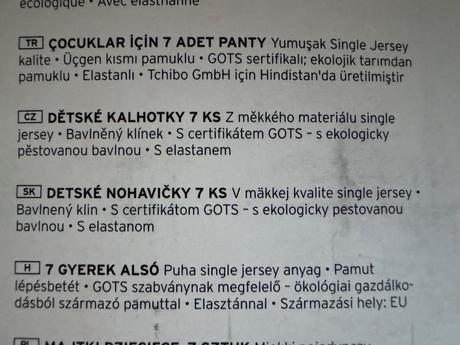 13 ks dievcenske boxerky tchibo z biobavlny, tchibo,158 / 164